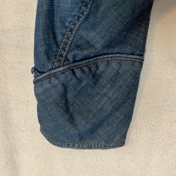 Alexander McQueen 00s jean jacket womens size 46 large medium denim bow y2k blue - Picture 14 of 15